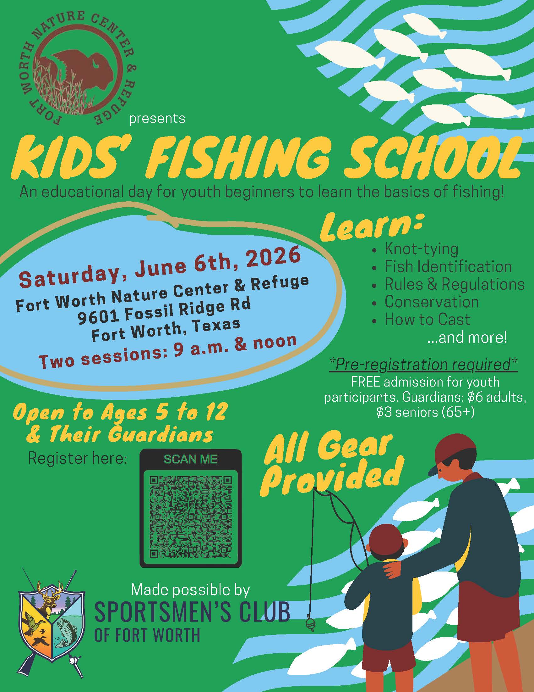 Kids' Fishing School FLYER